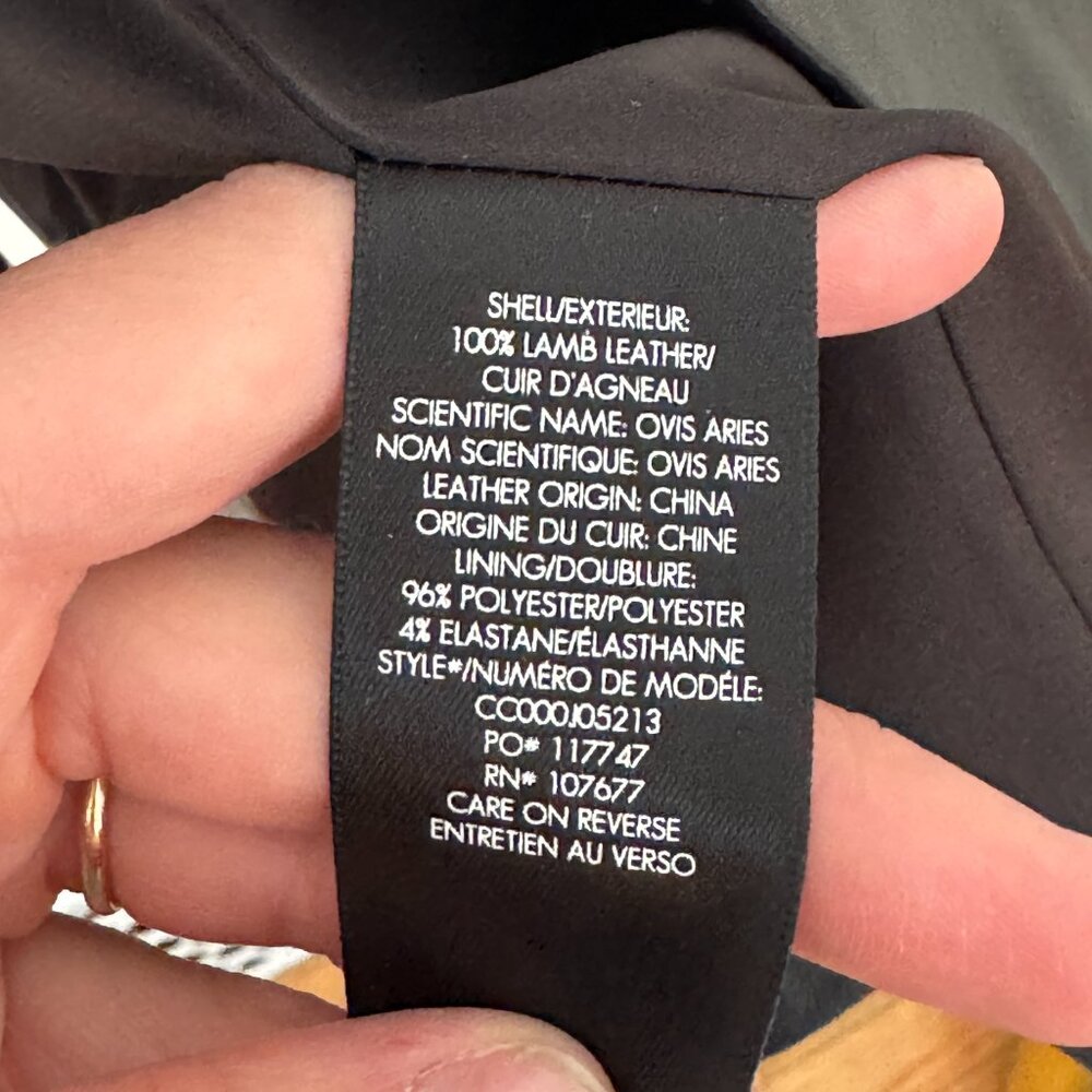 Alice + Olivia Leather Blazer Coat Size 2 Like New - Picture 3 of 3